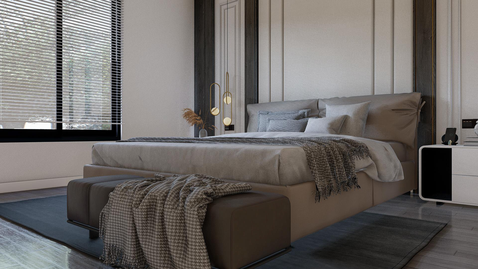 Second bedroom with large windows